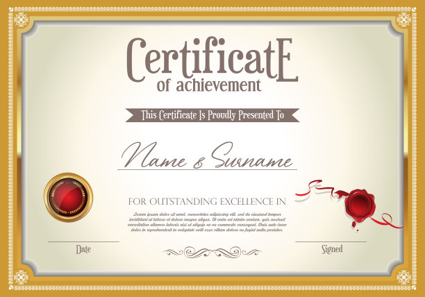 证书或文凭复古设计图片下载