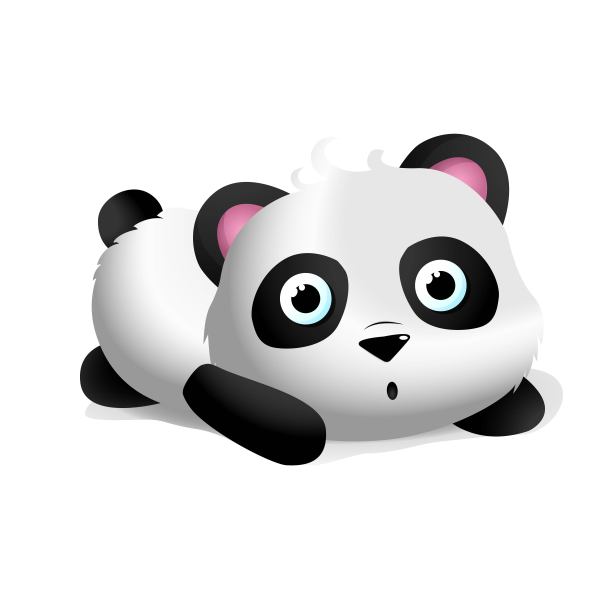 宝宝可爱的熊猫休息。矢量插图图片下载