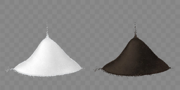 两堆盐和黑胡椒图片下载