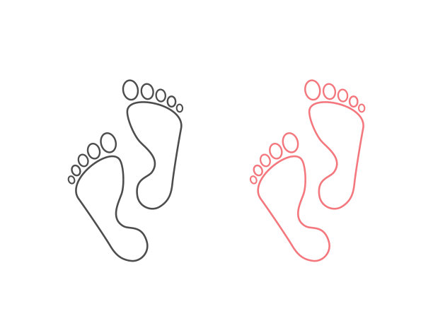脚一步图标。矢量图图片下载