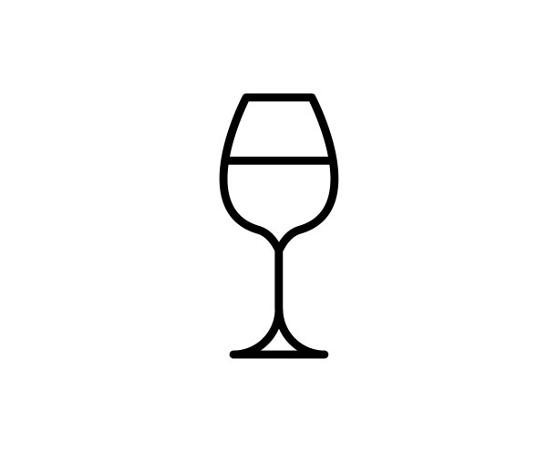 葡萄酒杯线性图标图片下载