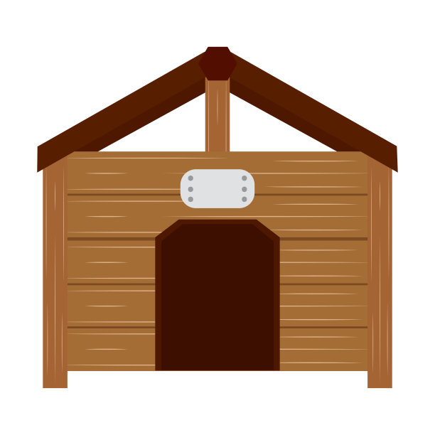 孤立的狗屋。宠物的房子图片下载