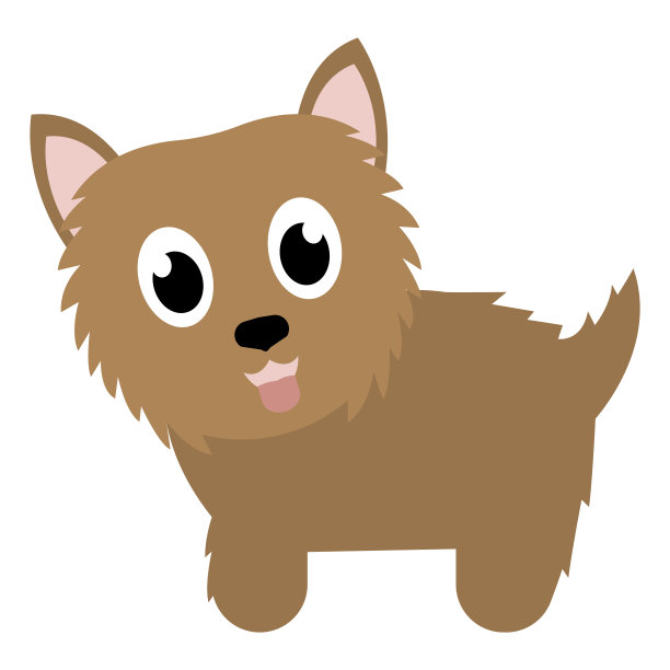 一只可爱的小狗的卡通形象图片下载