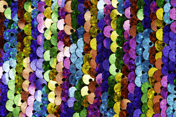 彩色亮片，纺织品，时尚图片下载