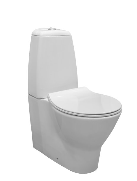 抽水马桶孤立在一个白色的背景图片下载