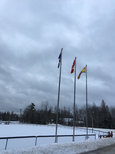 公园里的旗杆图片下载