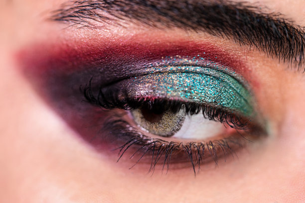 特写：眼睛和妆容素材照片图片下载