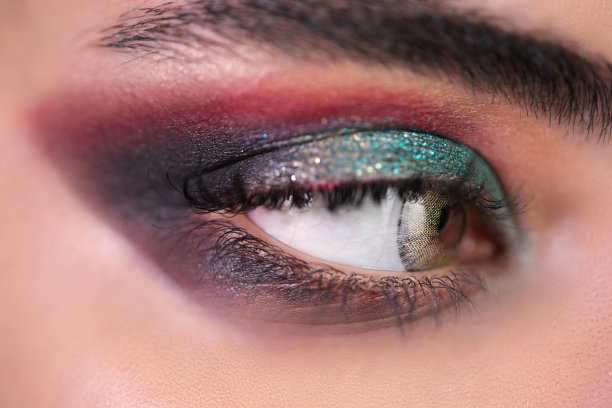 特写：眼睛和妆容素材照片图片下载