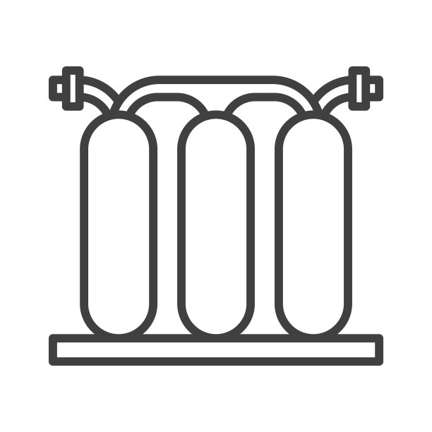 水过滤器隔离图标。黑色和白色。矢量插图。图片下载