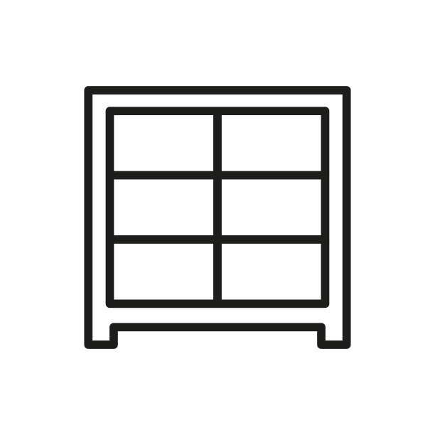 简单的橱柜线图标。图片下载