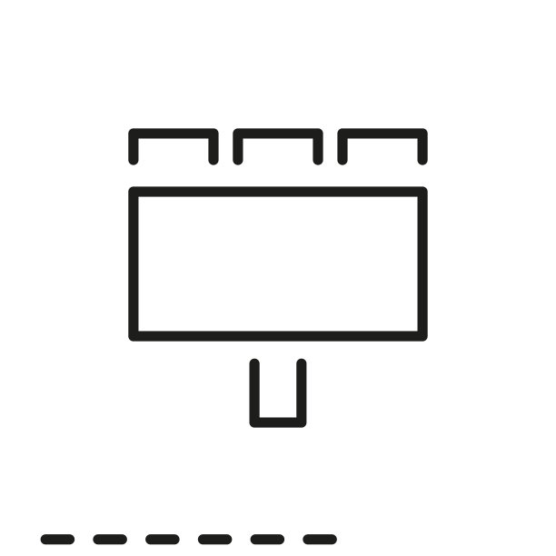 简单的广告牌线图标。图片下载