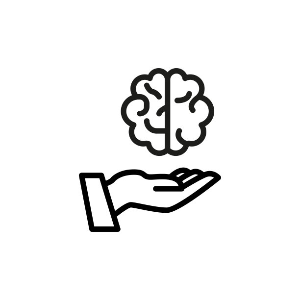 简单的脑线图标。图片下载