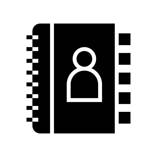 作品集或通讯录，实体样式图标图片下载