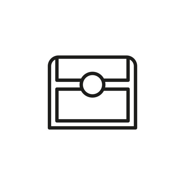 简单的胸线图标。图片下载