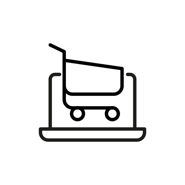 简约在线商店线条图标图片下载