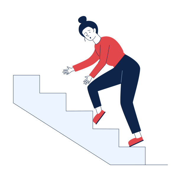 笨拙的女人被绊倒了图片下载