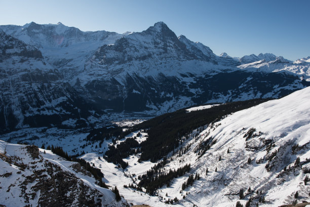 瑞士阿尔卑斯山的冬季仙境图片下载