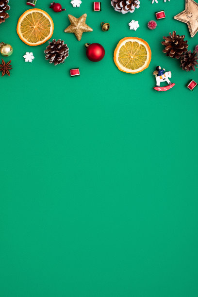 圣诞帧组成。平的。图片下载