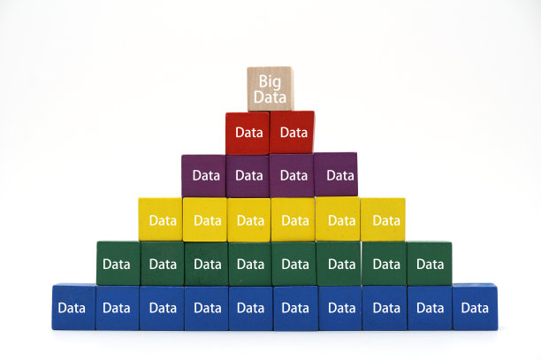 彩色块的大数据概念图图片下载