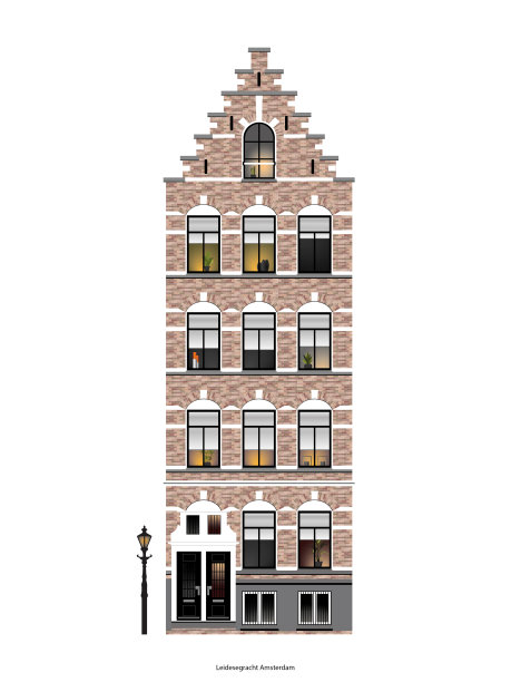 建设阿姆斯特丹城市中心-向量图片下载