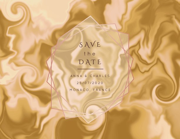 婚礼请柬大理石矢量图片下载