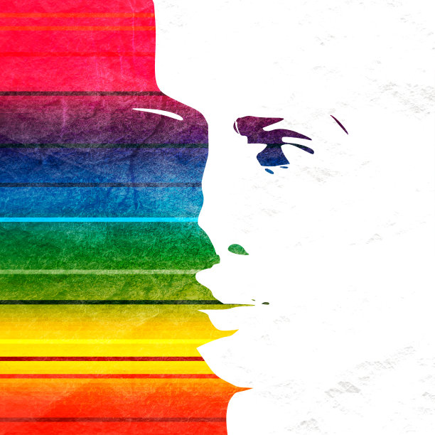 一个女性头部的剪影。素材图片