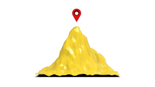 旅行点的山3D渲染图片下载