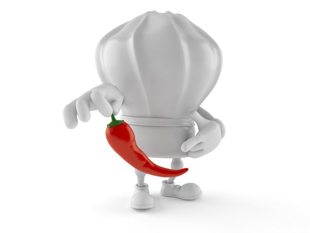 厨师人物拿着辣椒图片下载