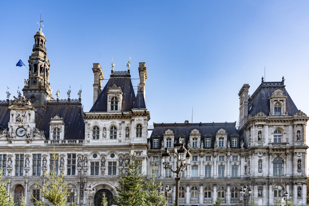 2019年巴黎市政厅(Hotel de Ville)，法国图片下载