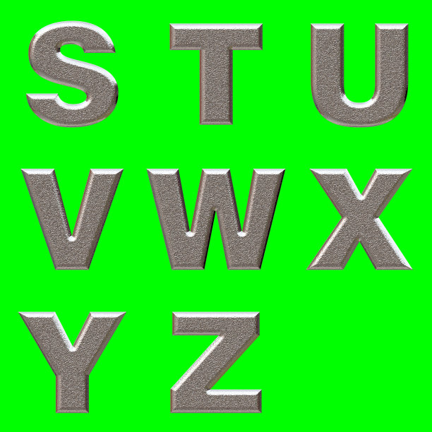 锤击金属字母说明。第3部分图片下载