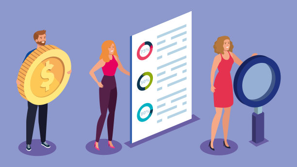 人们用放大镜和图标图片下载