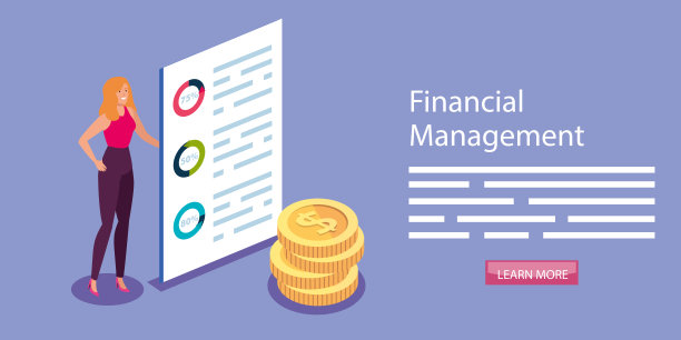 与女性和图标的财务管理图片下载