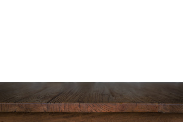 3D渲染，木制桌面在孤立的黑白背景上图片下载