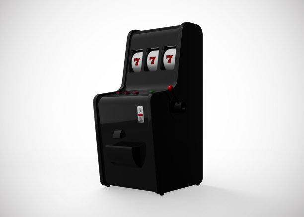 老虎机赌场777复古风格单臂开局3D渲染图片下载