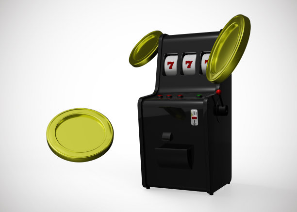 老虎机赌场777复古风格单臂开局3D渲染图片下载