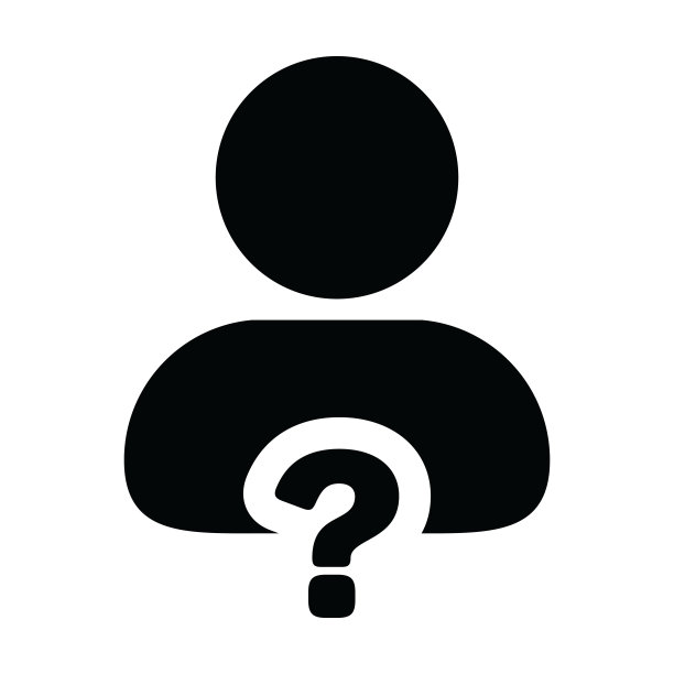 论坛图标向量问号与男性用户个人资料头像符号帮助标志在一个字形象形图图片下载