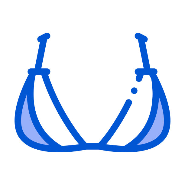 三角形胸罩图标矢量轮廓插图图片下载