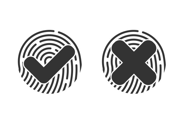指纹触摸ID图标与挂锁标志。锁定和解锁。概念个人访问保护、密码、屏蔽、安全。矢量图图片下载