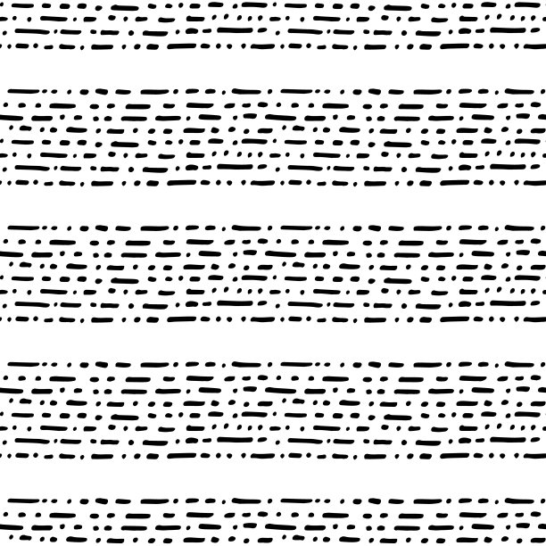 虚线和点的无缝模式。图片下载