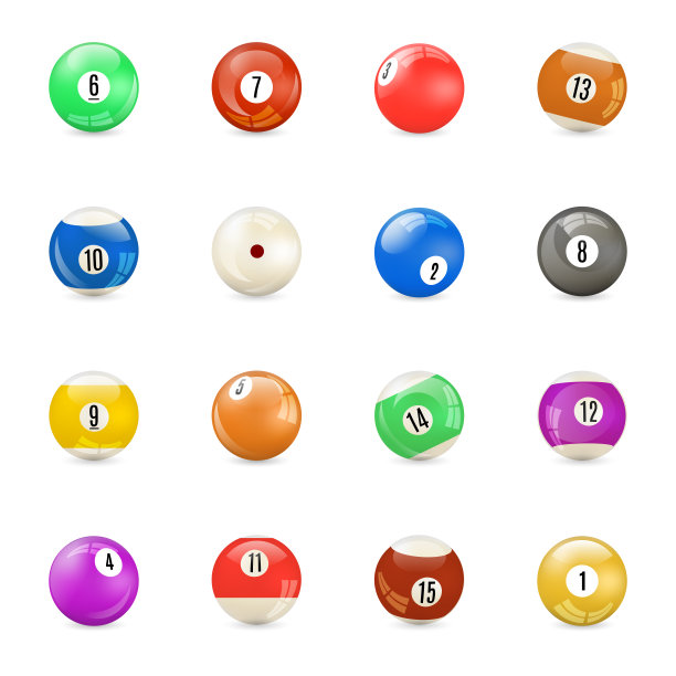 一套光滑的球池，矢量插图。图片下载