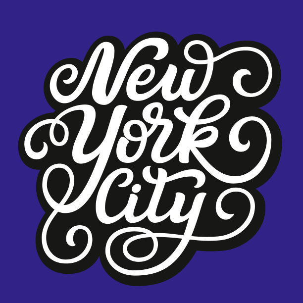 纽约市。矢量字体图片下载