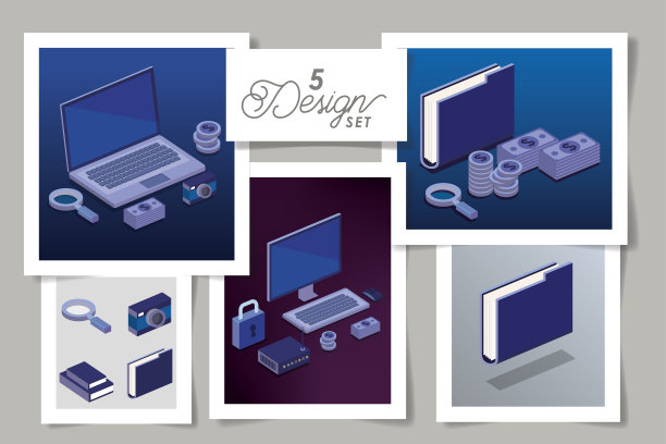 数字技术的五种设计图片下载
