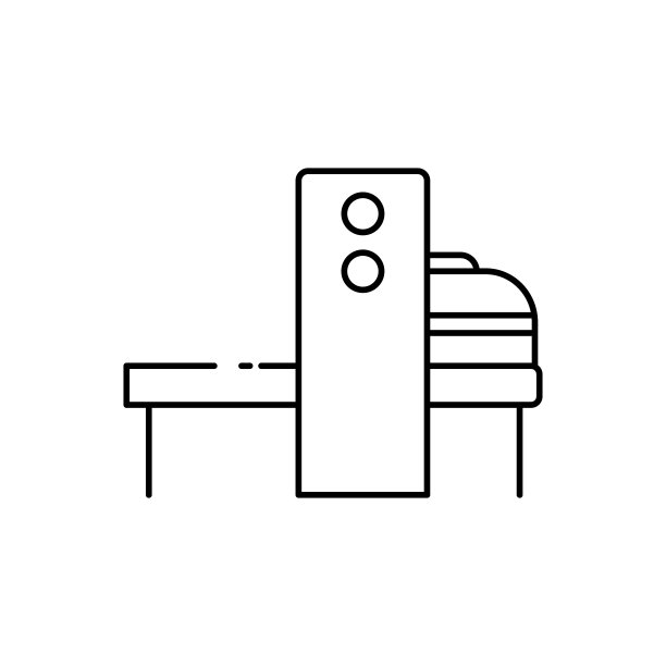 传送带，行李，机场线图标。机场元素，旅游插图图标。标志、符号可用于网页、logo、手机应用、UI、UX图片下载