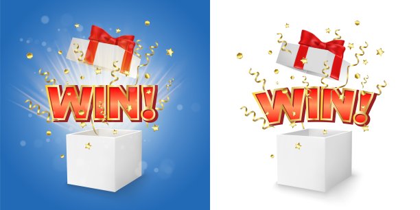 赢家盒子矢量概念的旗帜，海报图片下载