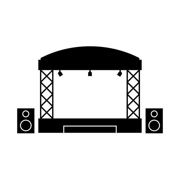 演唱会舞台图标设计简单图片下载