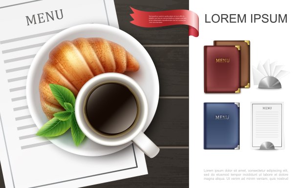 现实多彩的菜单涵盖概念图片下载