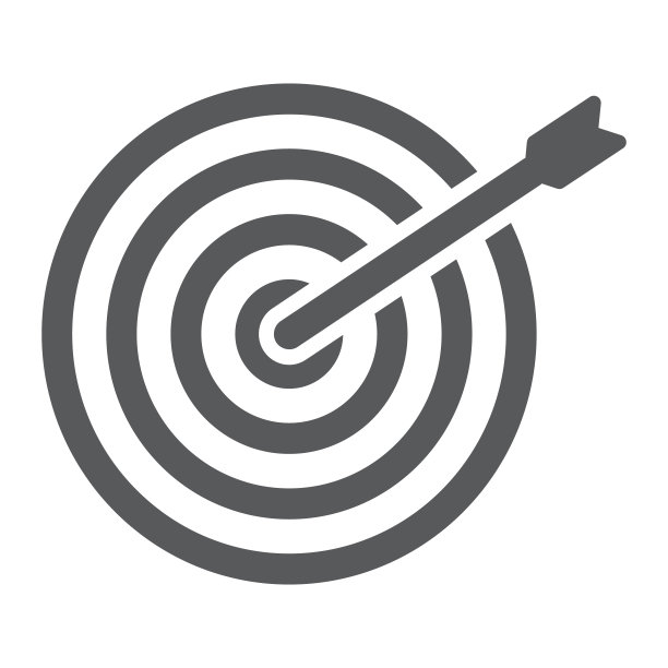 目标符号图标，商业和飞镖，成功的标志，矢量图形，在白色背景上的固体模式，eps 10。图片下载