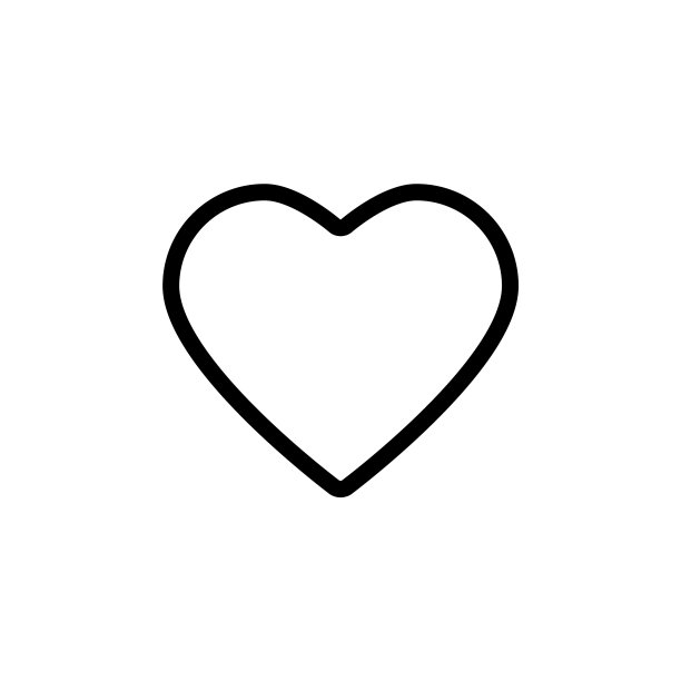 心形图标矢量插图。线条符号，细轮廓。厚度被编辑。极简风格图片下载