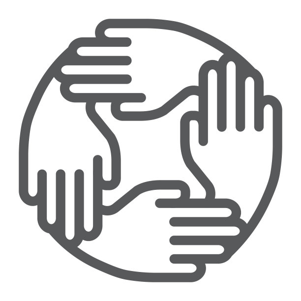 团队合作线图标，业务和团队，合作伙伴标志，矢量图形，白色背景上的线性模式，eps 10。图片下载