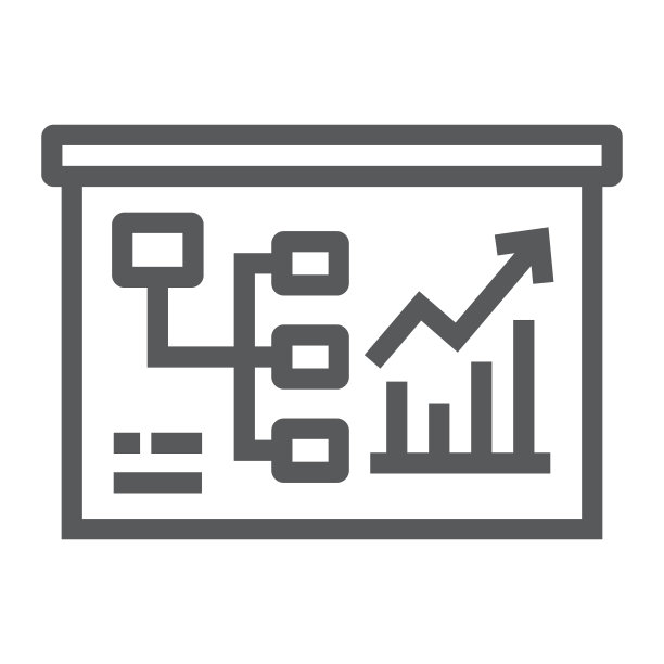 商业计划线条图标，商业金融项目矢量图图片下载
